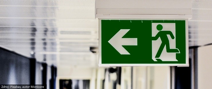 Banner nouzový východ