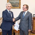Předseda Senátu Milan Štěch s prezidentem NKÚ Miloslavem Kalou - 25.7.2016